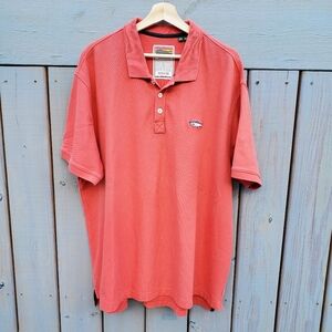ORVIS Men's Conservation Short Sleeve Cotton Polo Shirt XXL Embroidered Trout